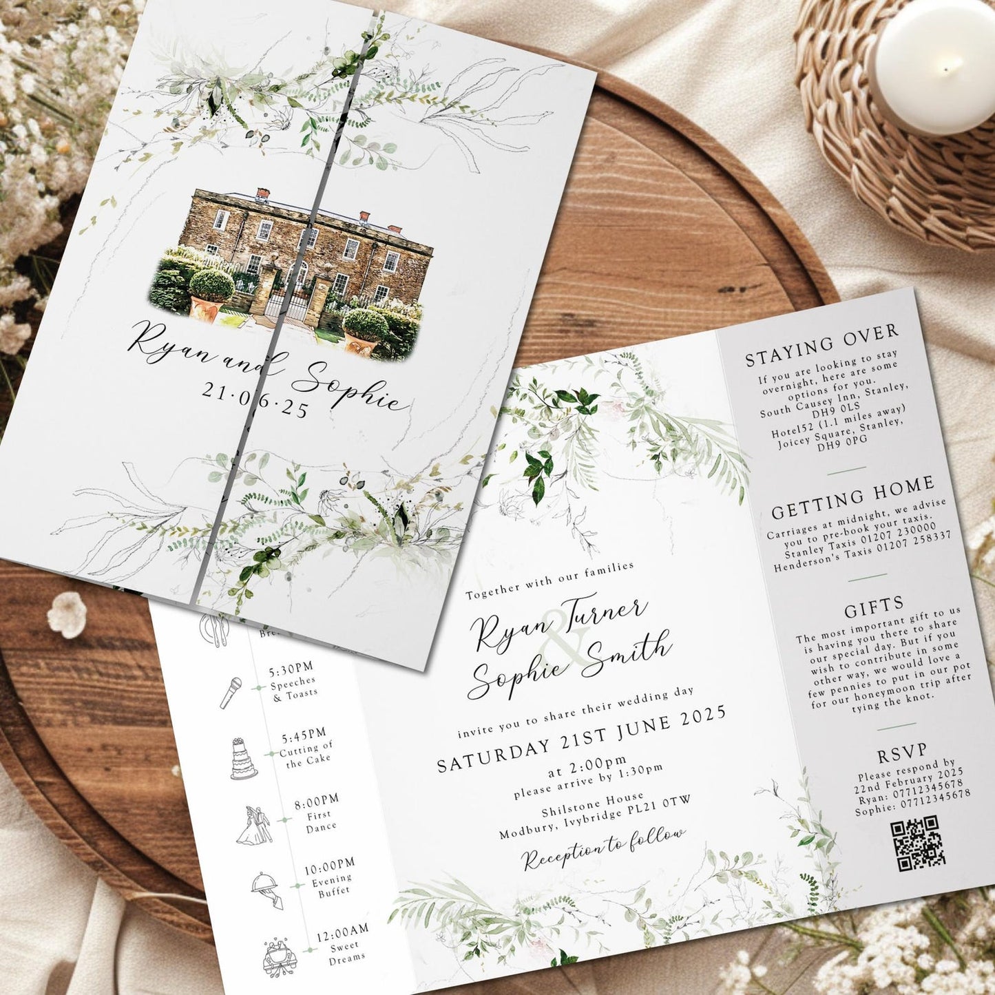 Venue Sketch Wedding Invitations